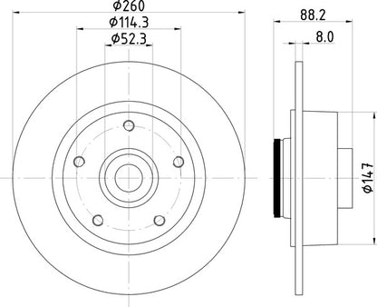 Mintex MDC2550 Brake Disc