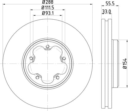 Mintex MDC2551 Brake Disc