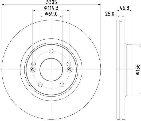 Mintex MDC2802C Brake Disc