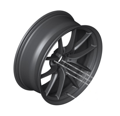 Genuine BMW 36108089345 F87 M2 CS 19" Style 763M Y-Spoke Jet Black Light Alloy Wheel Rear - 10Jx19 ET:40