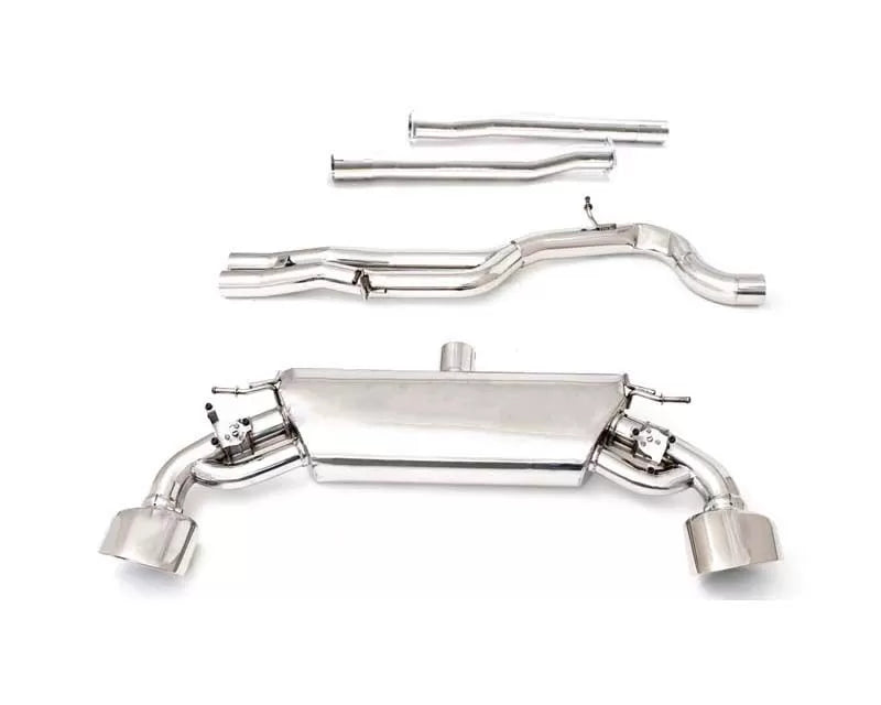 Stainless Steel Valvetronic Exhaust System Audi TTRS 8S with Chrome Silver Tips | ML Performance Car Parts