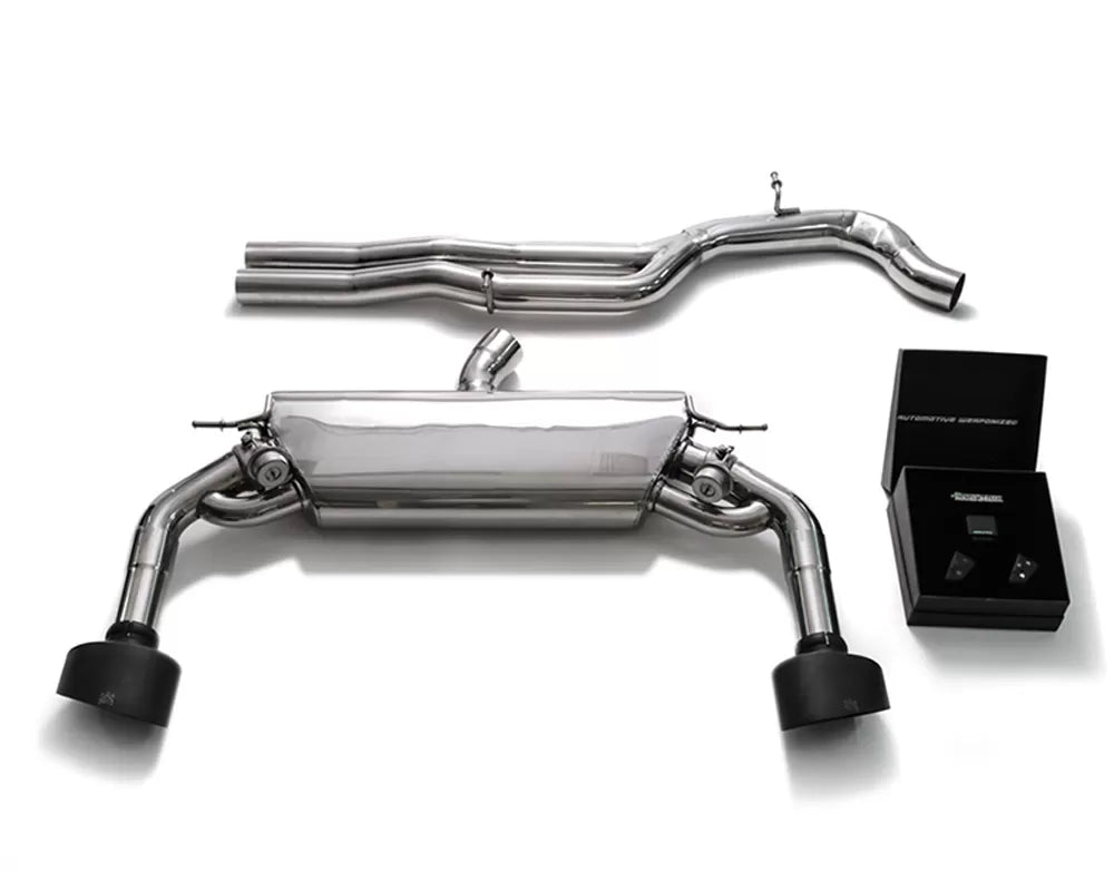 Valvetronic Exhaust System Audi Turbo RS3 8V with Matte Black Tips | ML Performance Car Parts