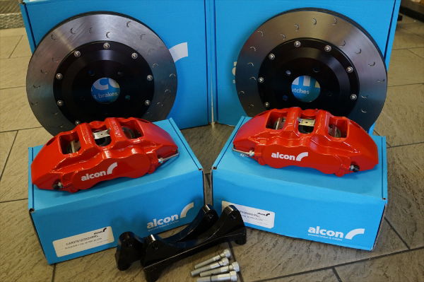 Alcon F97ZG02-23F7F-RED 365mm Front Brake Kit: Evo X - RED Callipers Kit