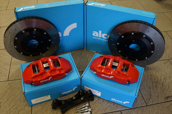 Alcon F97ZG02-23F7F-RED 365mm Front Brake Kit: Evo X - RED Callipers Kit