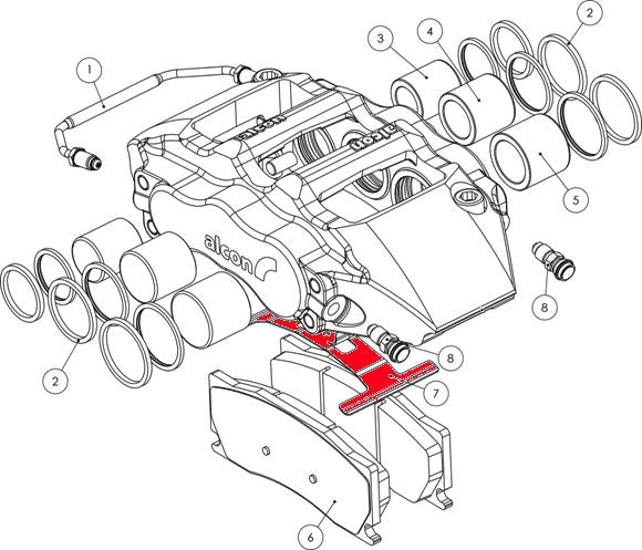 Alcon SSA4498X522 Replacement Anti-Rattle Clip - BMW / Subaru