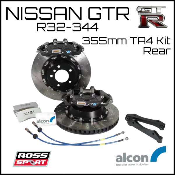 Alcon G/TA4-R-355-BNR34 355mm TA4 Rear Brake Kit - Nissan BNR 3X