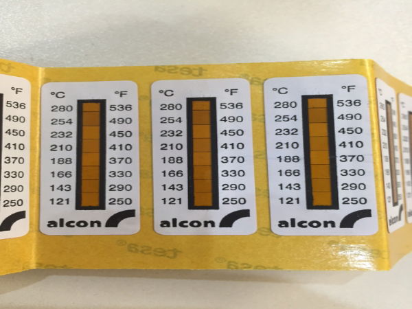 Alcon THS0080X285 Temperature Indicator Strip Set