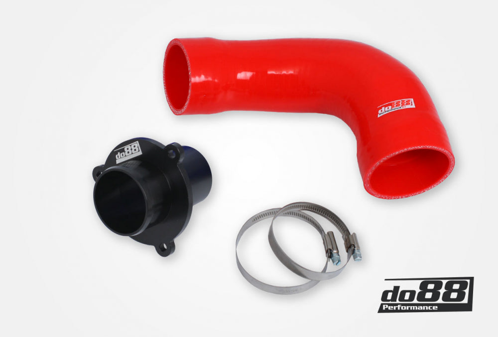 DO88 CP-110R-do88-2 VAG 1.8 2.0 TSI (MQB) Turbo Muffler Delete, TR-340, Red hose