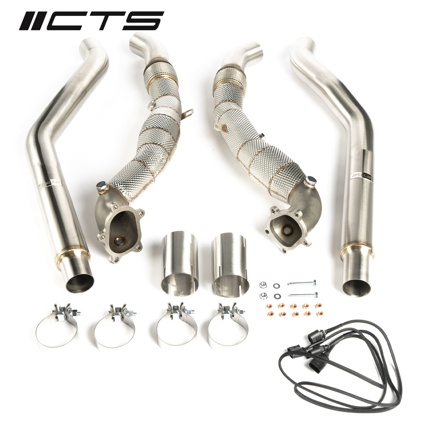 CTS Turbo CTS-EXH-DP-0026-CAT Turbo Audi C7/C7.5 S6/S7/RS7 4.0T Cast Downpipe Catted Set