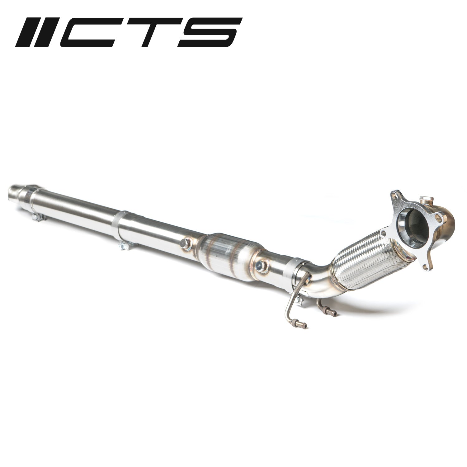 CTS Turbo CTS-EXH-DP-0001-CAT Turbo Audi/VW 2.0T FWD Exhaust Downpipe With High-Flow Cat (MK5, MK6, 8P A3, 8J TT)
