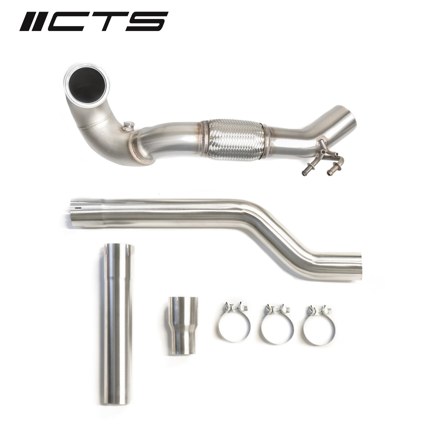 CTS Turbo CTS-EXH-DP-0015-T Turbo MQB VW Tiguan and Audi Q3 AWD 1.8T/2.0T Downpipe (2017+)