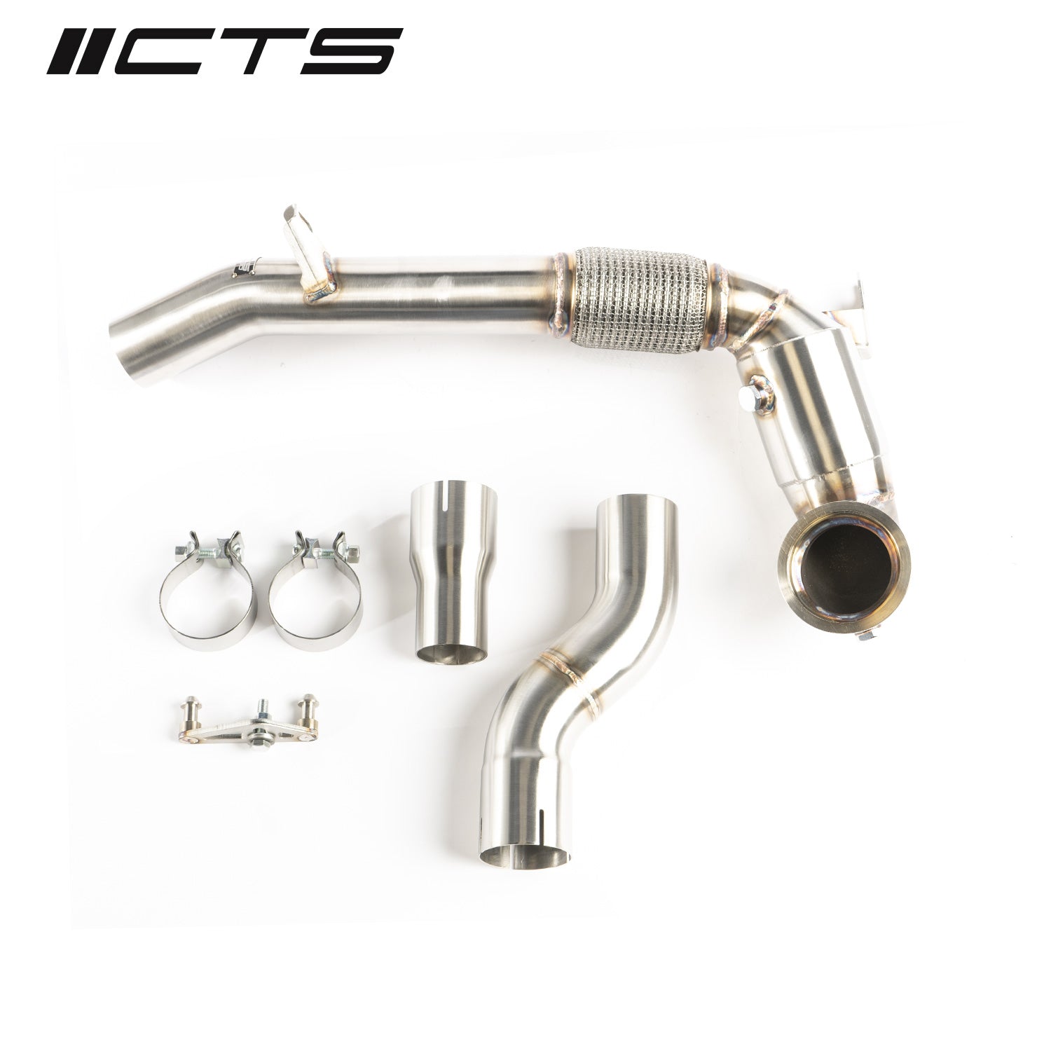 CTS Turbo CTS-EXH-DP-0055-CAT Turbo EVO4 FWD High-Flow CAT MK8 VW GTI/8Y Audi A3