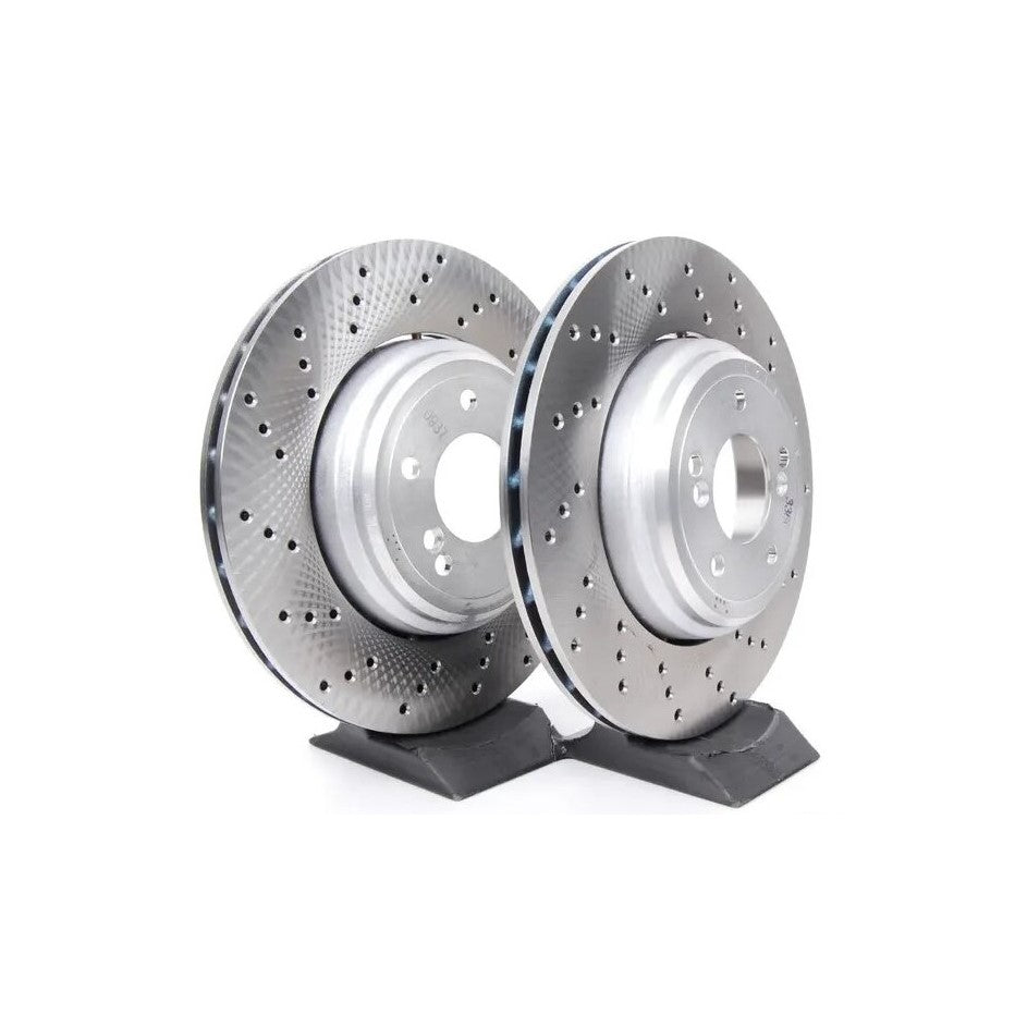Genuine BMW E82 E90 E92 E93 350x24mm Rear Ventilated Brake Discs - Pair (1M & M3) - ML Performance US