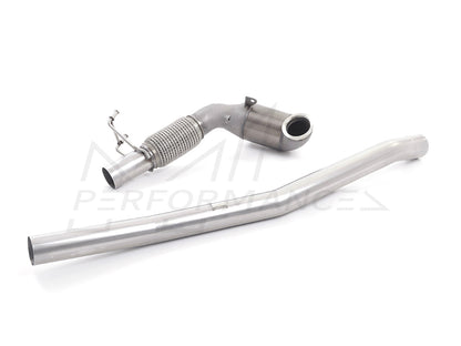 MillTek Volkswagen Stainless Steel Cast Downpipe with Race Cat - For OE Cat-Back (Inc. 8V S3 & MK7 Golf R) - ML Performance EU