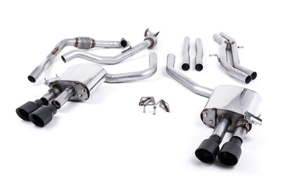 MillTek Audi B9 Non-Resonated Cat-Back Exhaust System (S4 & S5) - Sport Diff Models Only & Without Brace Bars