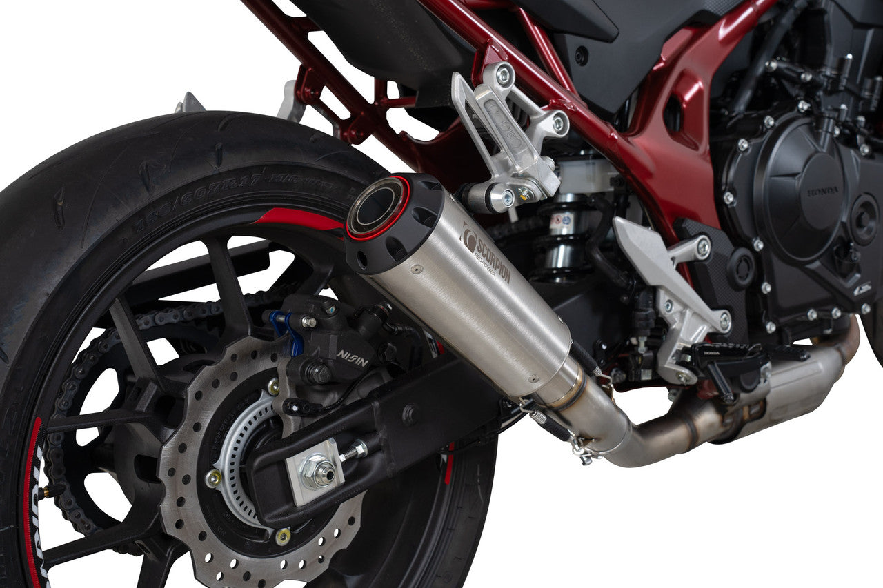 Scorpion PHA200SEO Red Power Slip-on Brushed Stainless Steel Sleeve CB750 Hornet - 2023