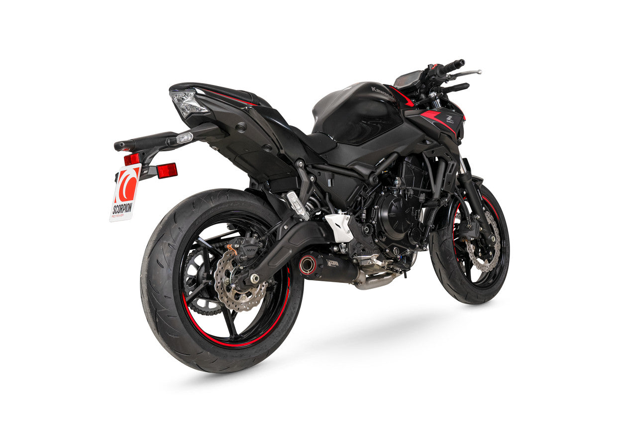 Scorpion PKA144SYSBCER Red Power Full System Black Ceramic Coated Sleeve - Z650 - 2020