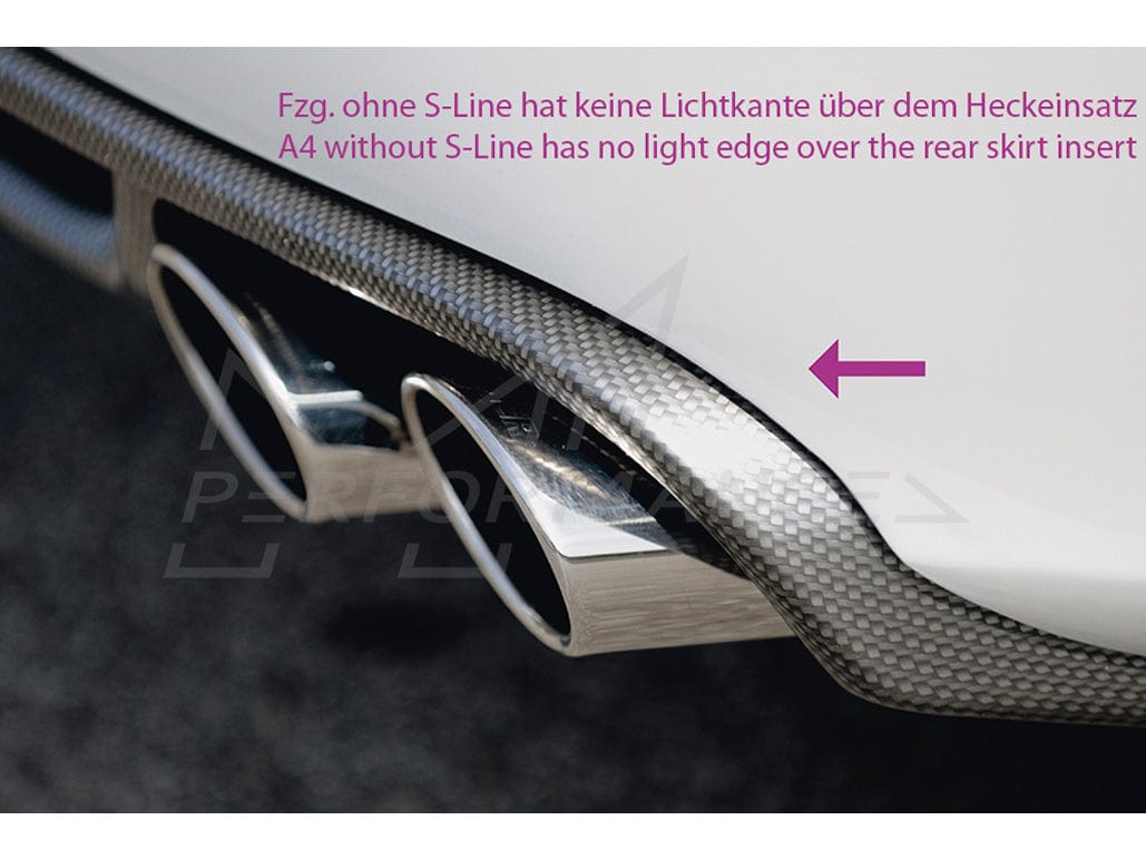 Rieger Audi B8 A4 Pre-Facelift without S-Line Exterior Diffuser - ML Performance EU