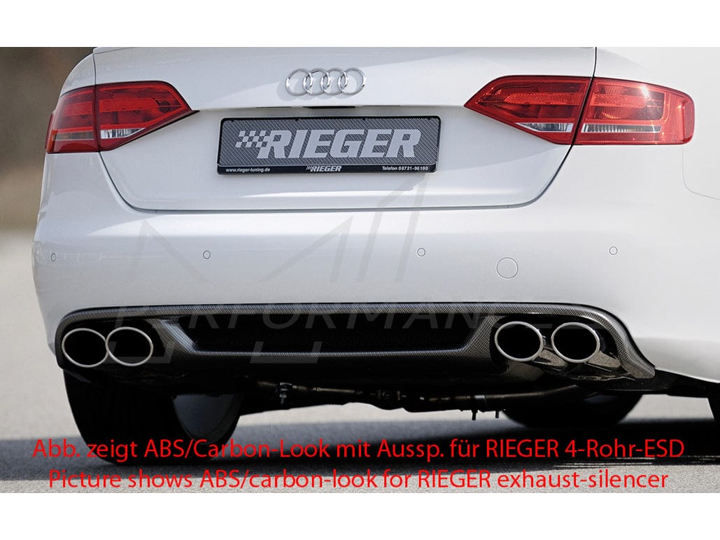 Rieger Audi B8 A4 Pre-Facelift without S-Line Exterior Diffuser - ML Performance EU