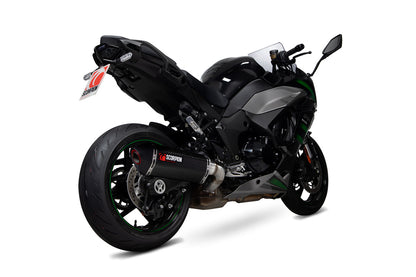 Scorpion RKA137CEO Serket Parallel Slip-on Carbon Fibre Sleeve. Fits With Panniers - Ninja 1000 SX - 2020 - 2024