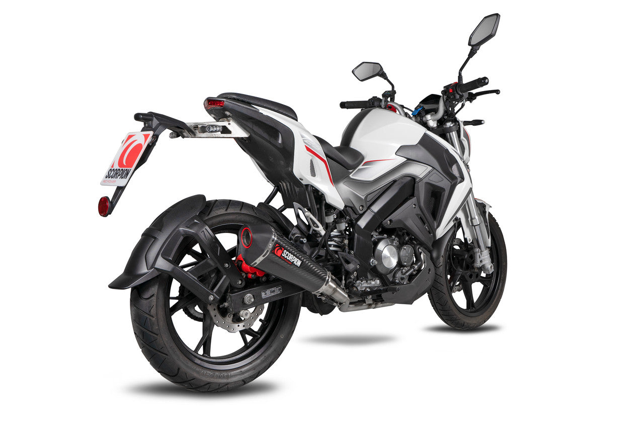 Scorpion RKE50CEO Serket Taper Full System Carbon Fibre Sleeve - RKF 125 Euro 4 Model - 2019