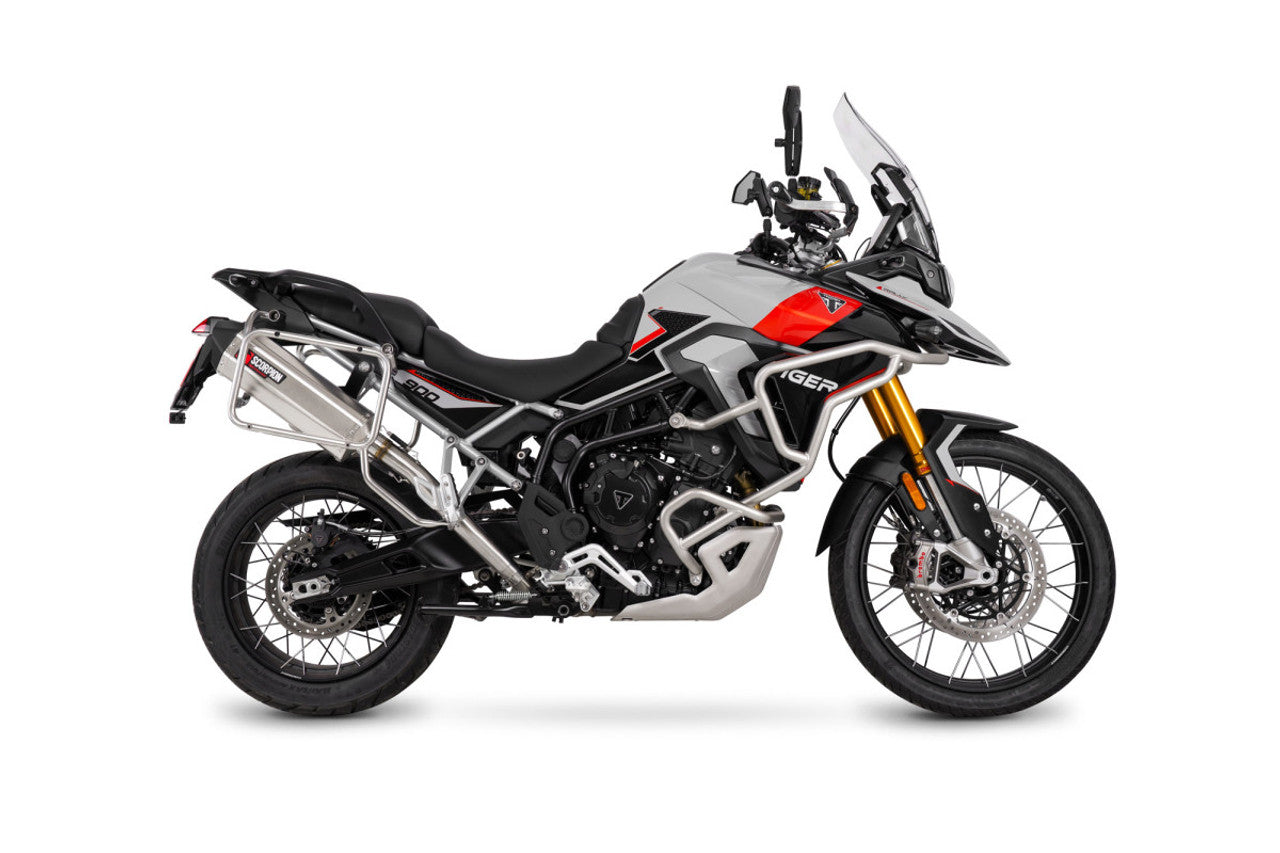 Scorpion RTR95SEO Serket Parallel Slip-on - Brushed Stainless Sleeve - Triumph Tiger 900 (all Variants) 2024-2025