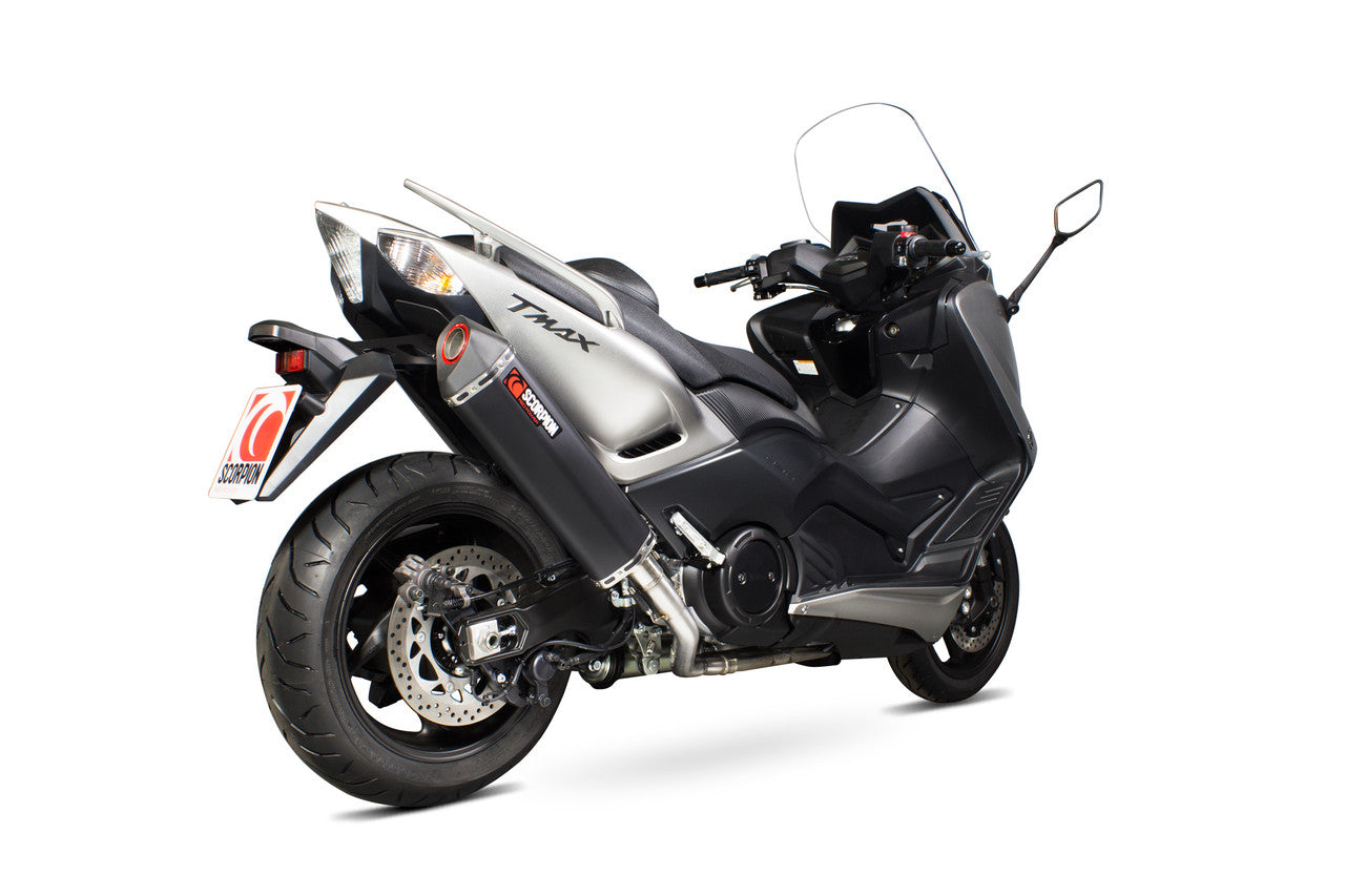 Scorpion RYA182BCER Serket Full System - Black Ceramic Coated Sleeve - TMAX 530 - 2012 - 2016