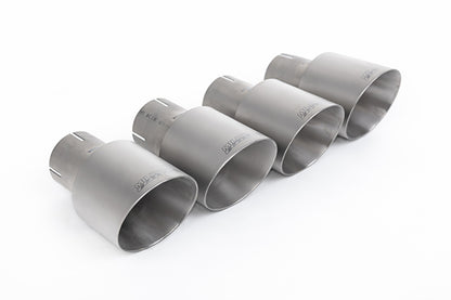 Milltek SSXAU1093 Audi Cat Back Resonated With Quad Gt-100 Titanium Trims (Inc. S4)