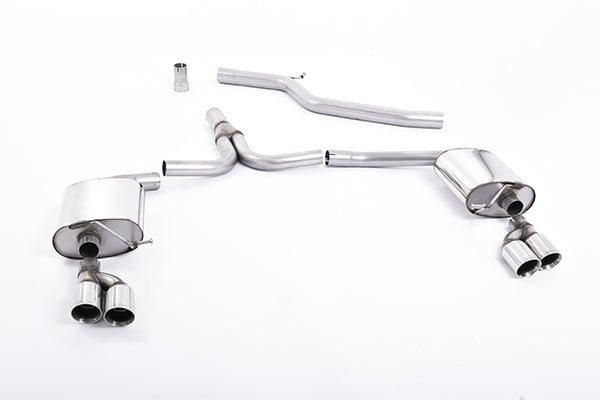 Milltek SSXAU299 Audi Cat-Back Quad Outlet  (Inc. A4, A5)