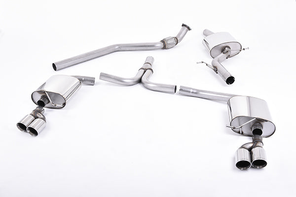 Milltek SSXAU303 Audi Cat-Back Quad-Outlet  (Inc. A4, A5)