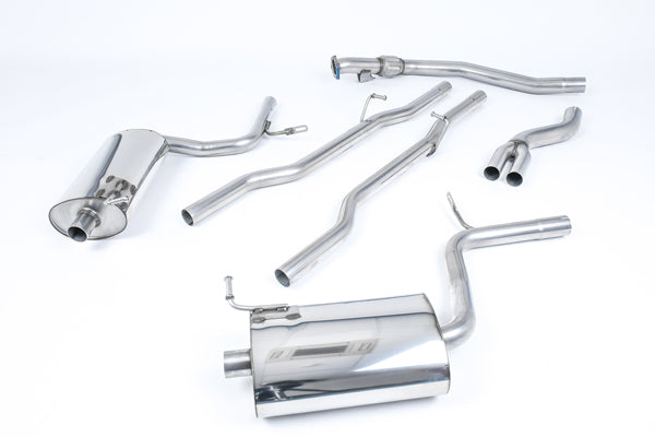 Milltek SSXAU306 Audi Non-Resonated (Louder) With 100mm Detachable Trims (Inc. A4)
