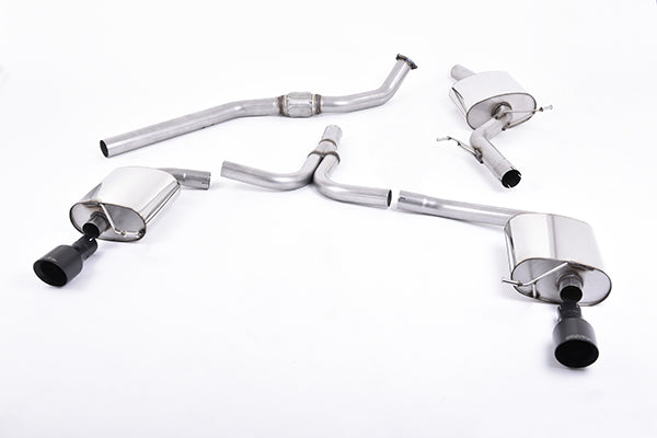 Milltek SSXAU436 Audi Dual-Outlet Cerakote Black Tip  (Inc. A4, A5)