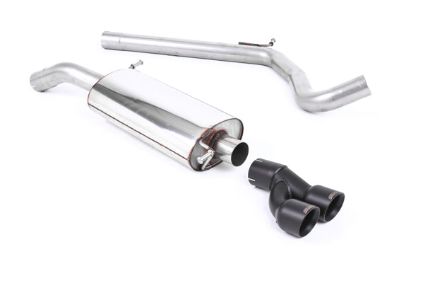 Milltek SSXAU459 Audi Volkswagen Non-Resonted (Louder) With Cerakote Black Tips (Inc. A1, Polo)
