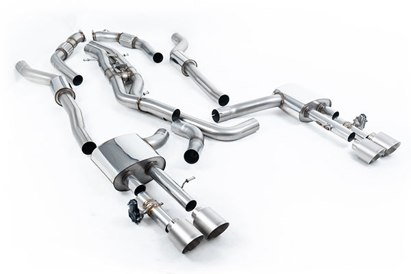 Milltek SSXAU945 Audi Resonated OPF/GPF Back System (Twin 80mm) With GT-115 Titanium Trims (Inc. S8)