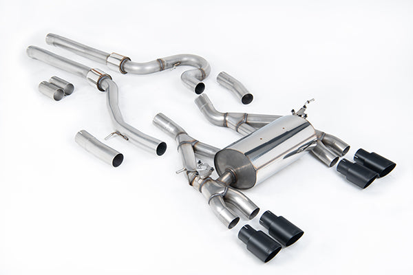 Milltek SSXBM1147 BMW Equal Length (Loudest) Cerakote Black Tips - Oe System