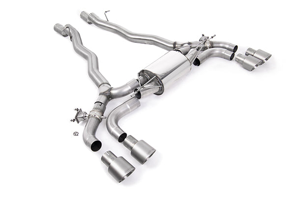 Milltek SSXBM1176 BMW Centre Resonator / OPF/GPF Back System With Brushed Titanium GT-100 Trims 