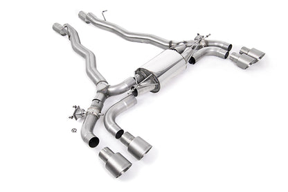 Milltek SSXBM1176 BMW Centre Resonator / OPF/GPF Back System With Brushed Titanium GT-100 Trims 