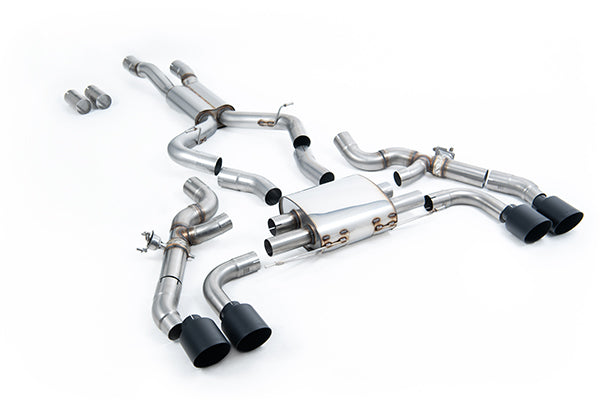 Milltek SSXBM1211 BMW OPF/GPF Back System - GT-115 Cerakote Black Trims  (Inc. X3, X4)
