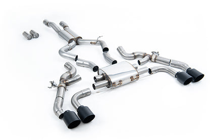 Milltek SSXBM1211 BMW OPF/GPF Back System - GT-115 Cerakote Black Trims  (Inc. X3, X4)