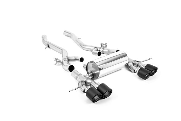 Milltek SSXBM1280 BMW Centre Resonator Back System With Jet-115 Carbon Fibre Trims (Oe 