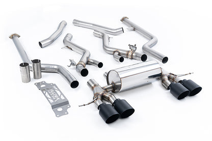 Milltek SSXBM1307 BMW Cat-Back System - Non-Resonated With GT-115 Cerakote Black Trims
