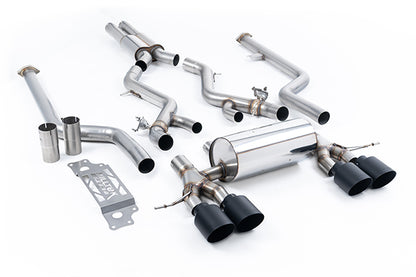 Milltek SSXBM1312 BMW Cat-Back System - Resonated With GT-115 Cerakote Black Trims