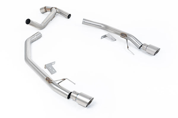 Milltek SSXFD445 Ford Twin Outlet (Ranger Raptor Style) With GT-90 Brushed Titanium Tips (Inc. Ranger)