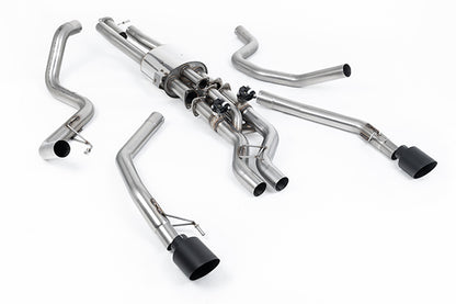 Milltek SSXFD449 Ford Valved Cat-Back With GT-115 Cerakote Black Tips (Inc. Ranger)