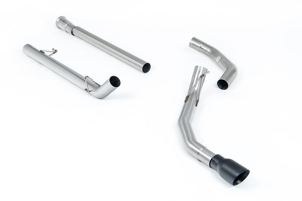 MillTek-SSXFD473-Cat-back Single Outlet - Non-Resonated (Louder) with GT-100 Cerakote Black Tip | ML Performance Car Parts