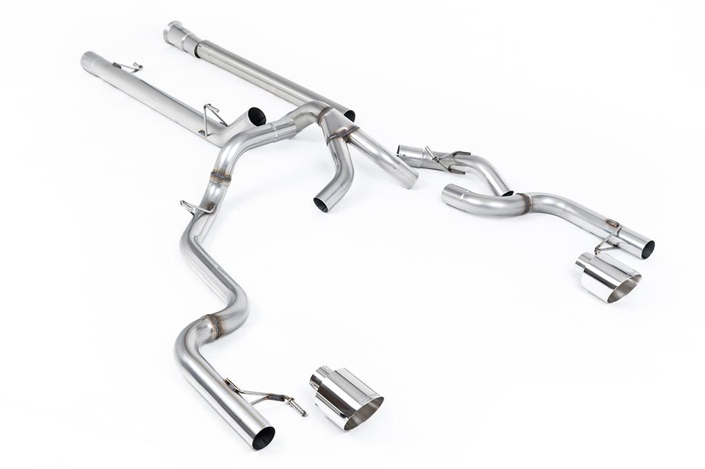 MillTek-SSXFD496-Cat-back Dual Outlet - Race Non-Resonated (Louder) with GT-115 Polished Tips | ML Performance Car Parts
