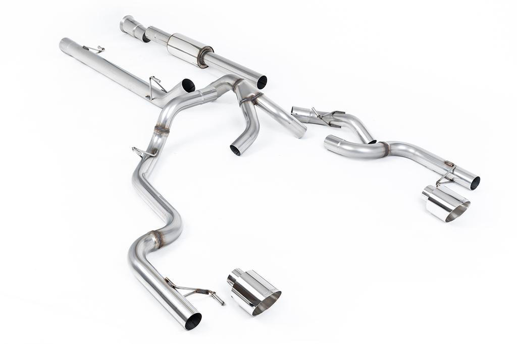 MillTek-SSXFD500-Cat-back Dual Outlet - Race Part-Resonated (Louder) with GT-115 Polished Tips | ML Performance Car Parts