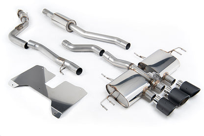 Milltek SSXHO289 Honda / Acura Part Resonated (Road+) Valved Catback With Oe Style 2 X 4" And 1 X 4.5" Carbon Fibre Trims (Inc. Civic)