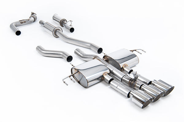 Milltek SSXHO310 Honda / Acura Cat-Back Resonated With 3 X GT-115 Polished Trims (Inc. Integra)