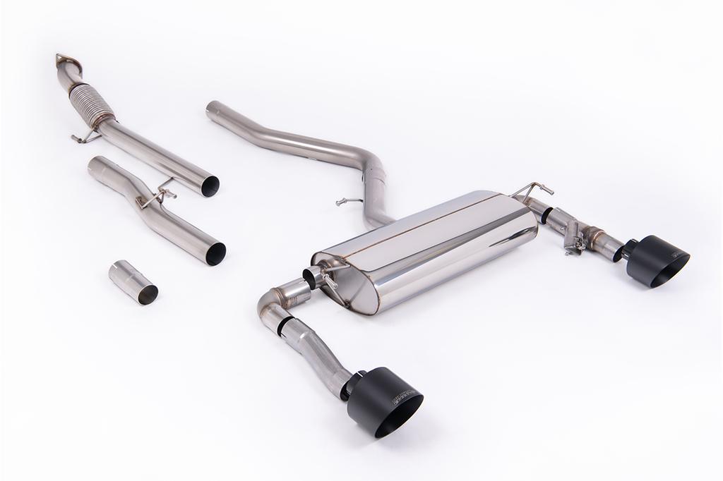 MillTek-SSXHY188-Cat-back Non-Resonated (Louder) with GT-139 Cerakote Black Tips | ML Performance Car Parts